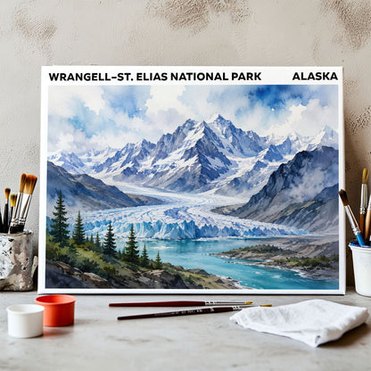 Wrangell–St. Elias National Park - Alaska | Paint by Numbers Kit
