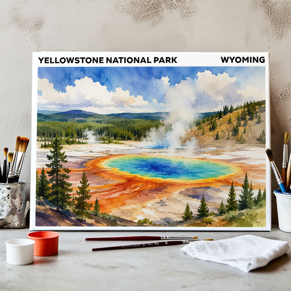 Yellowstone National Park - Wyoming | Paint by Numbers Kit