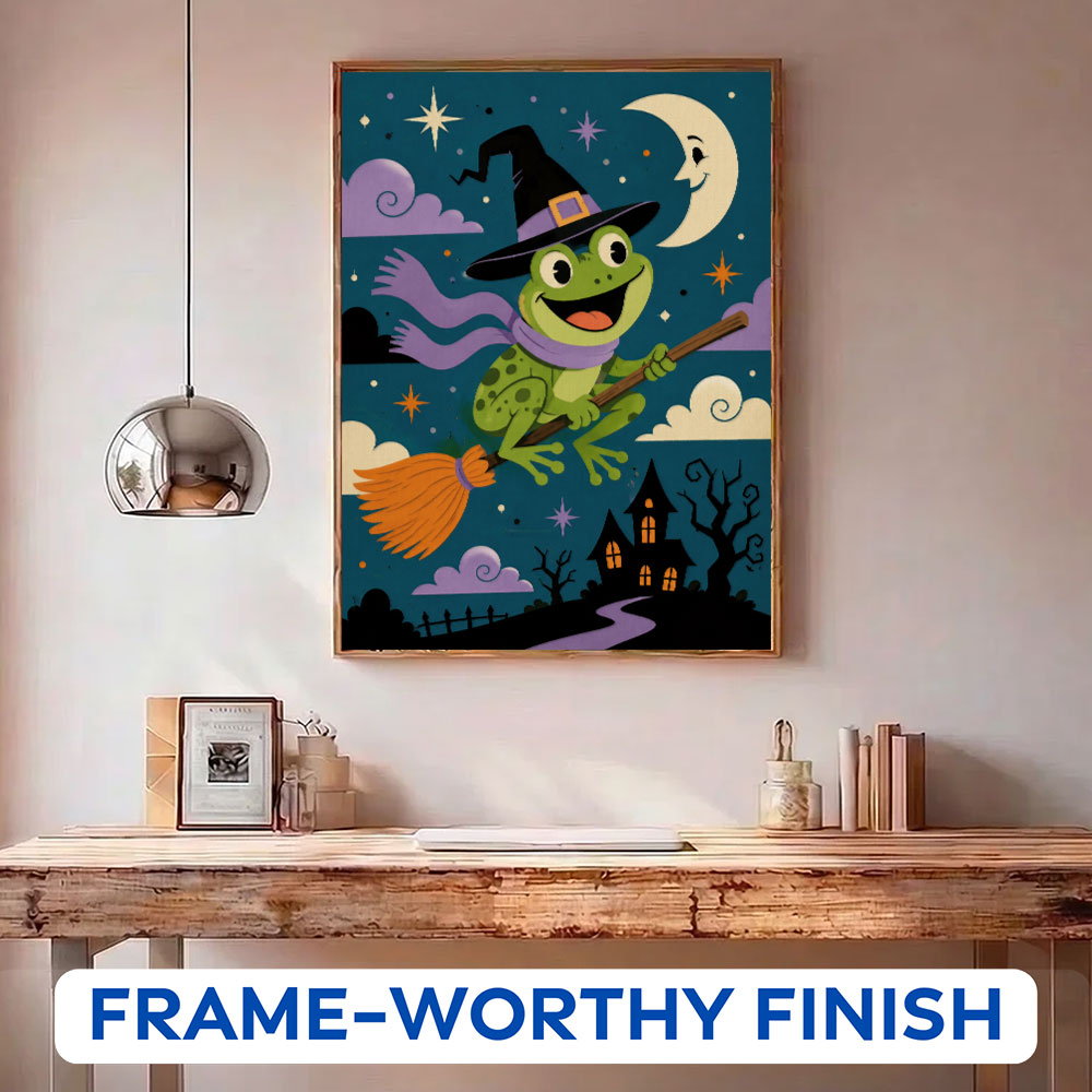 Witch Frog’s Moonlight Ride | Paint by Numbers Kit