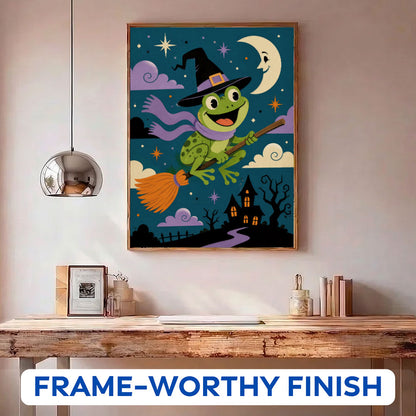 Witch Frog’s Moonlight Ride | Paint by Numbers Kit