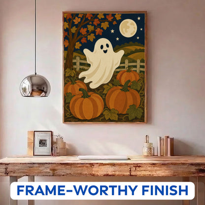 Moonlit Pumpkin Ghost | Paint by Numbers Kit