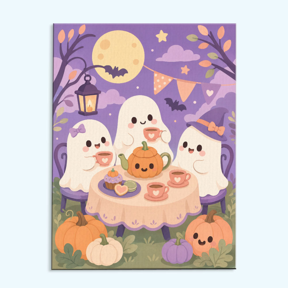 Ghostly Tea Party | Paint by Numbers Kit