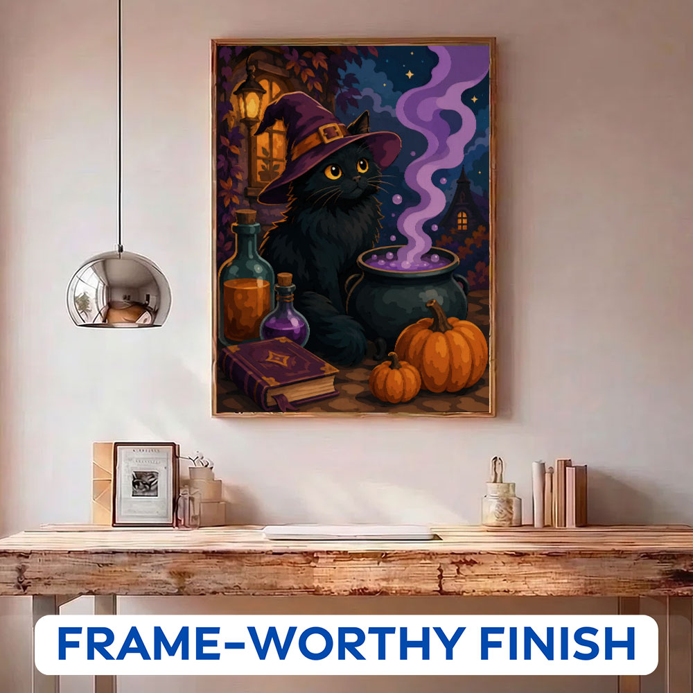 Midnight Witch Cat | Paint by Numbers Kit