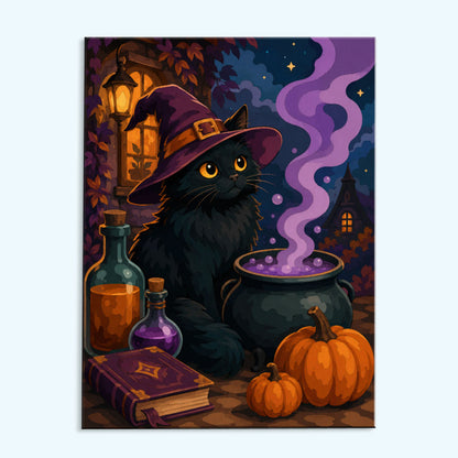 Midnight Witch Cat | Paint by Numbers Kit