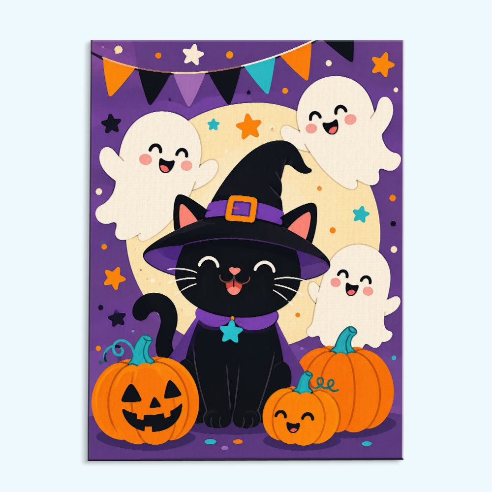 Halloween Kitty & Friends | Paint by Numbers Kit