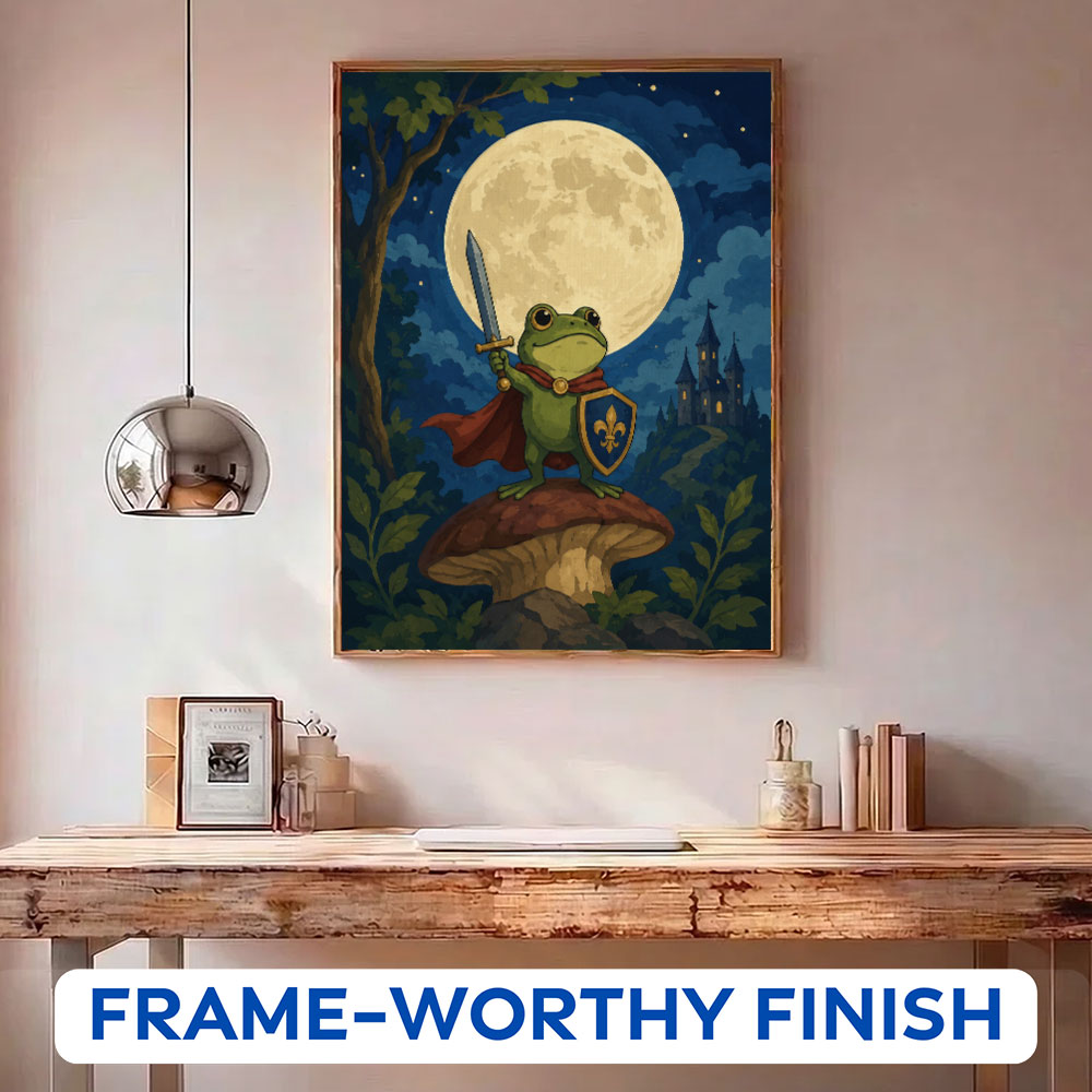 Frog Knight by Moonlight | Paint by Numbers Kit