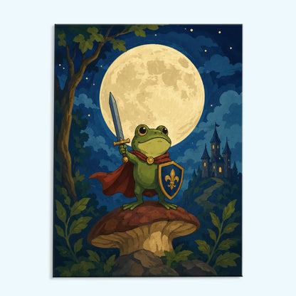 Frog Knight by Moonlight | Paint by Numbers Kit