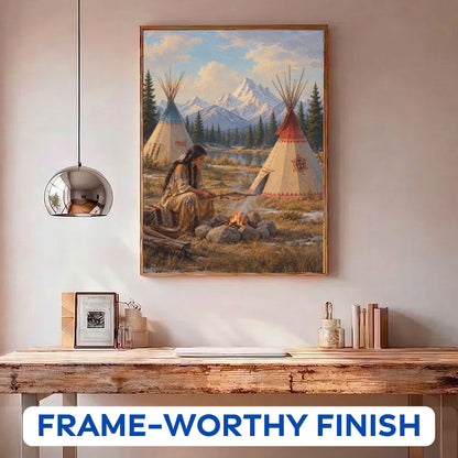 Home Beneath the Mountains | Paint by Numbers Kit