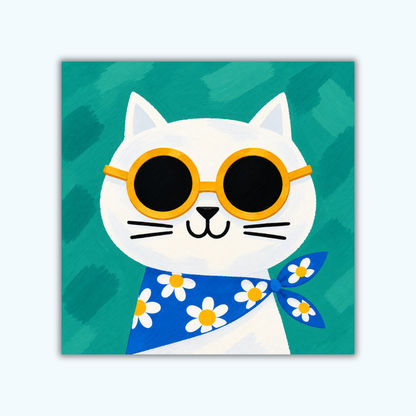 Cool Cat | Mini Paint by Numbers Kit