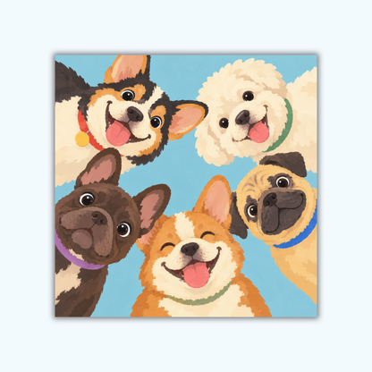 Puppy Posse | Mini Paint by Numbers Kit