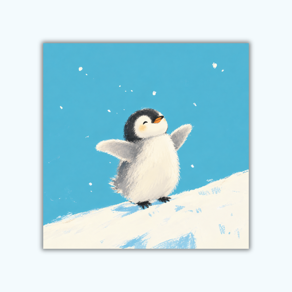 Snowy Penguin |Mini  Paint by Numbers Kit