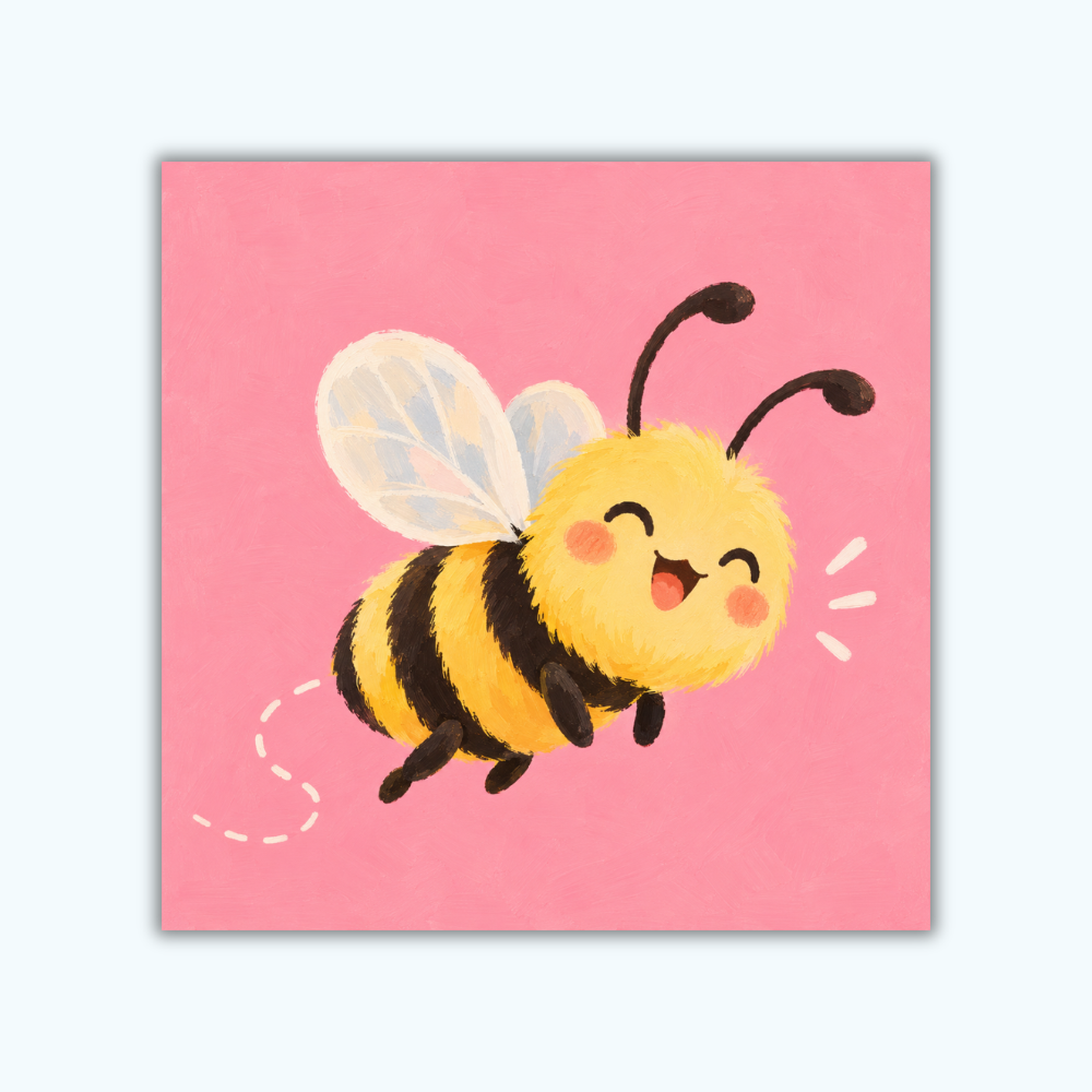 Happy Little Bee | Mini Paint by Numbers Kit
