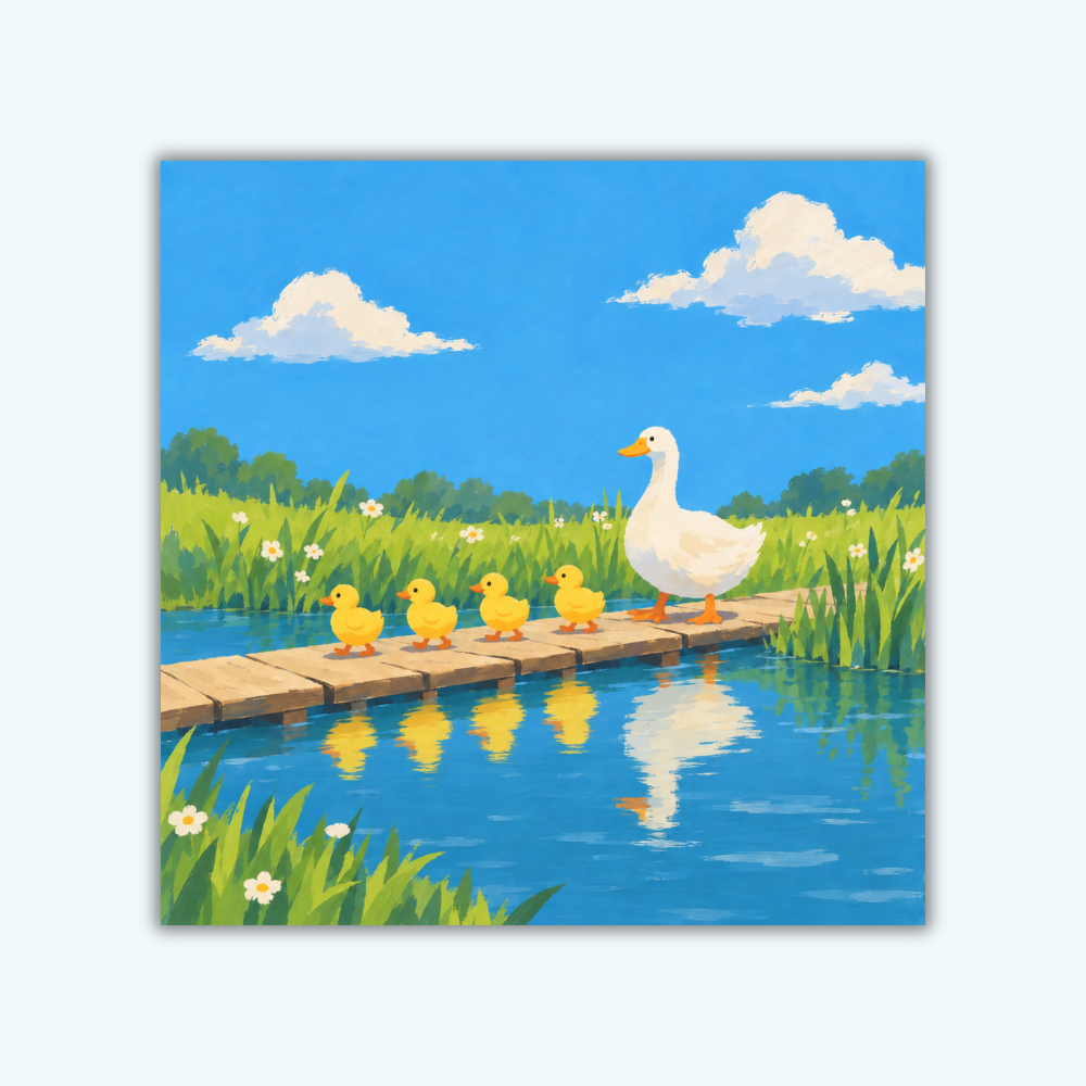 Follow Mama Duck | Mini Paint by Numbers Kit