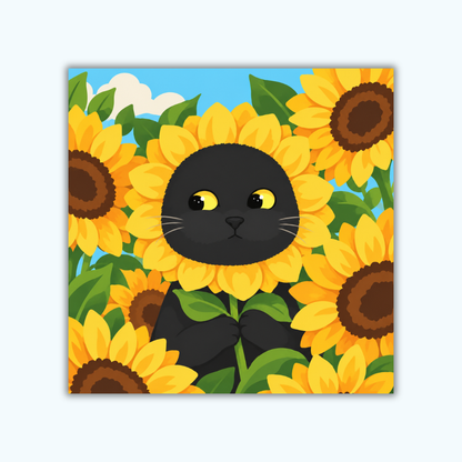 Sunflower Kitty | Mini Paint by Numbers Kit
