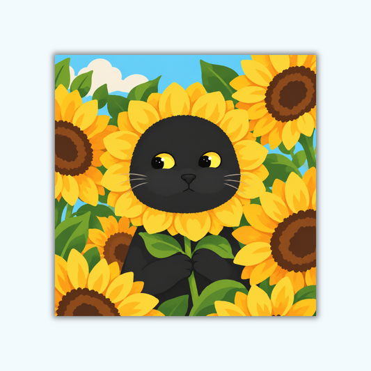 Sunflower Kitty | Mini Paint by Numbers Kit