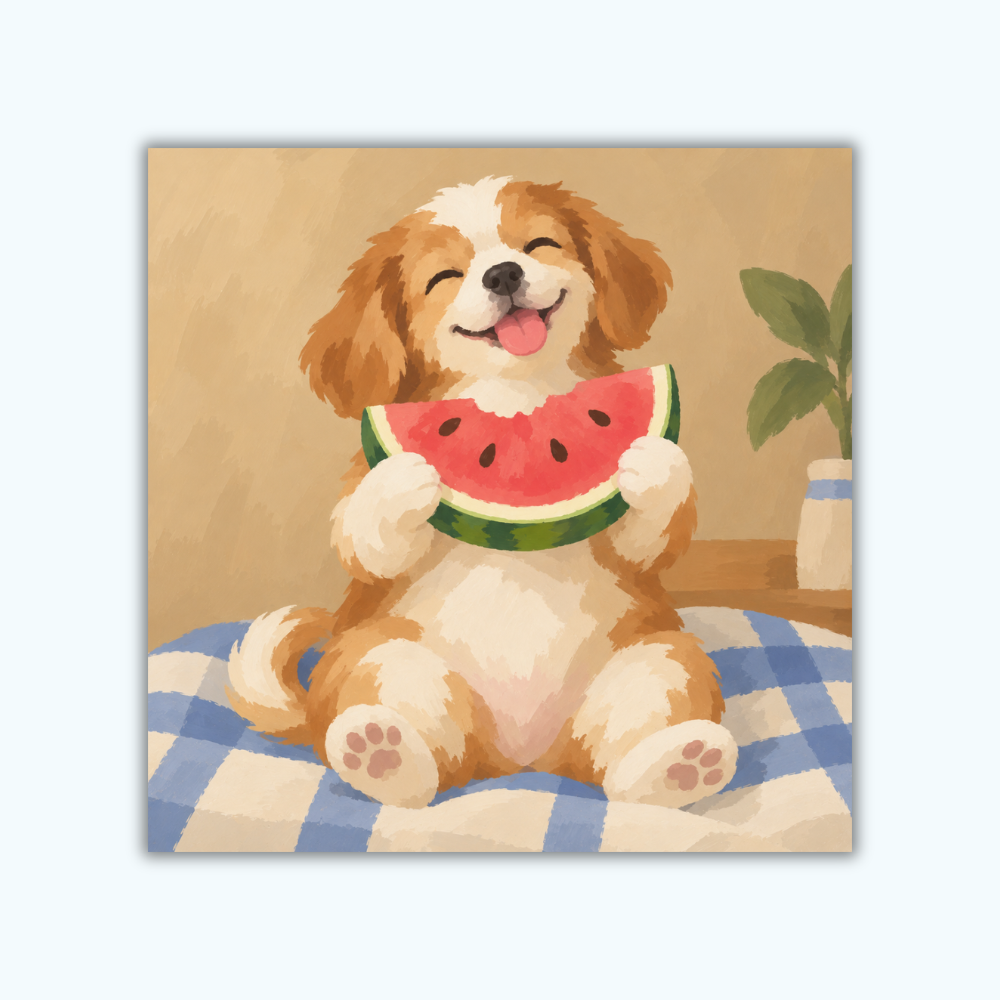 Watermelon Pup | Mini Paint by Numbers Kit