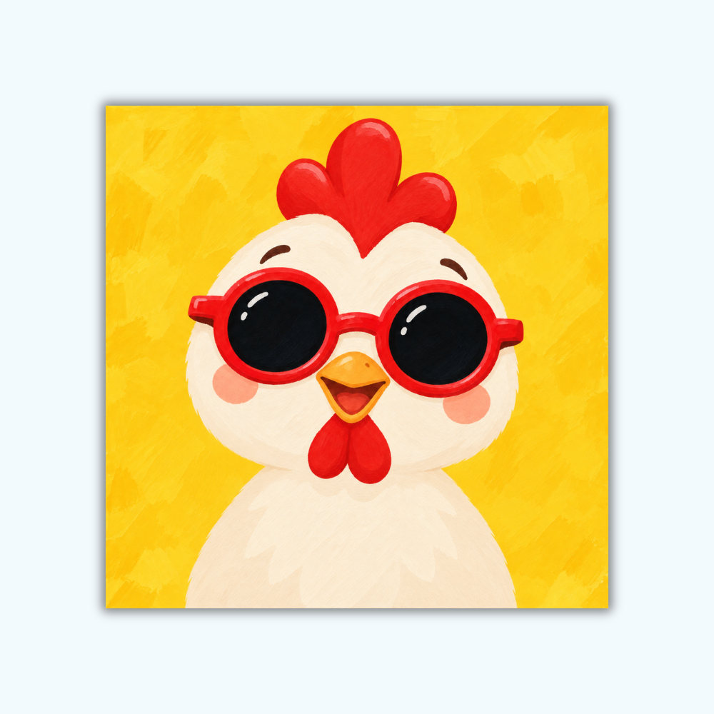 Chicken Shades | Mini Paint by Numbers Kit