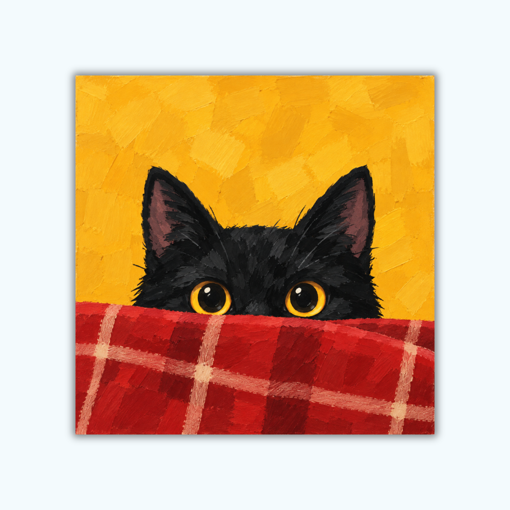 Peekaboo Kitty | Mini Paint by Numbers Kit