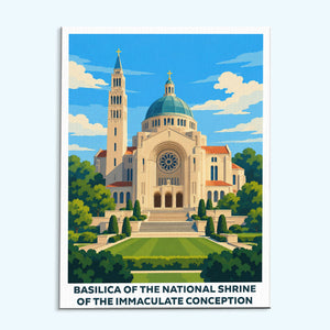 Basilica of the National Shrine of the Immaculate Conception | Paint by Numbers Kit