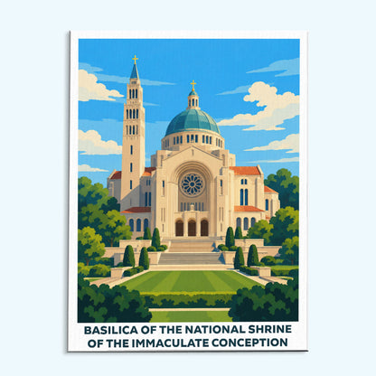 Basilica of the National Shrine of the Immaculate Conception | Paint by Numbers Kit