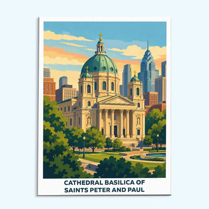 Cathedral Basilica of Saints Peter and Paul | Paint by Numbers Kit