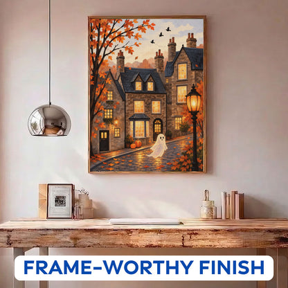 Ghostly Autumn Stroll | Paint by Numbers Kit
