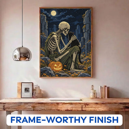 Skeleton in Graveyard | Paint by Numbers Kit