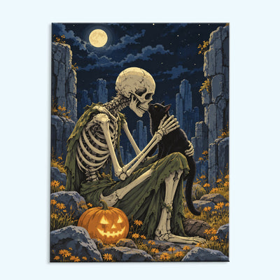 Skeleton in Graveyard | Paint by Numbers Kit