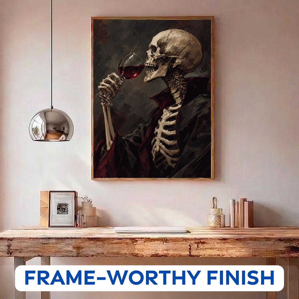 Skeleton Drinking Wine | Paint by Numbers Kit