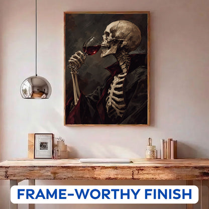 Skeleton Drinking Wine | Paint by Numbers Kit