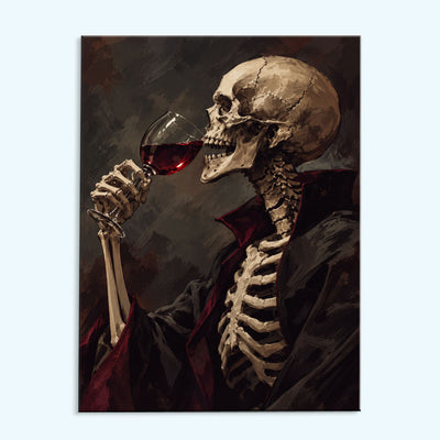 Skeleton Drinking Wine | Paint by Numbers Kit