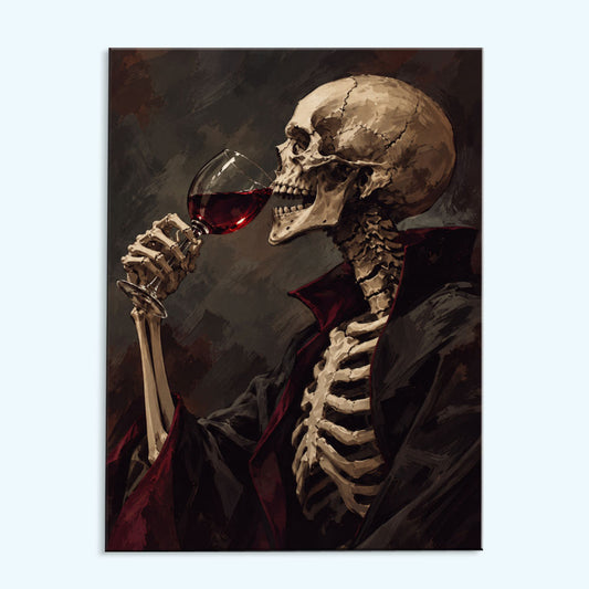 Skeleton Drinking Wine | Paint by Numbers Kit