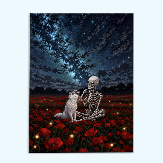 Skeleton in Flower Field | Paint by Numbers Kit