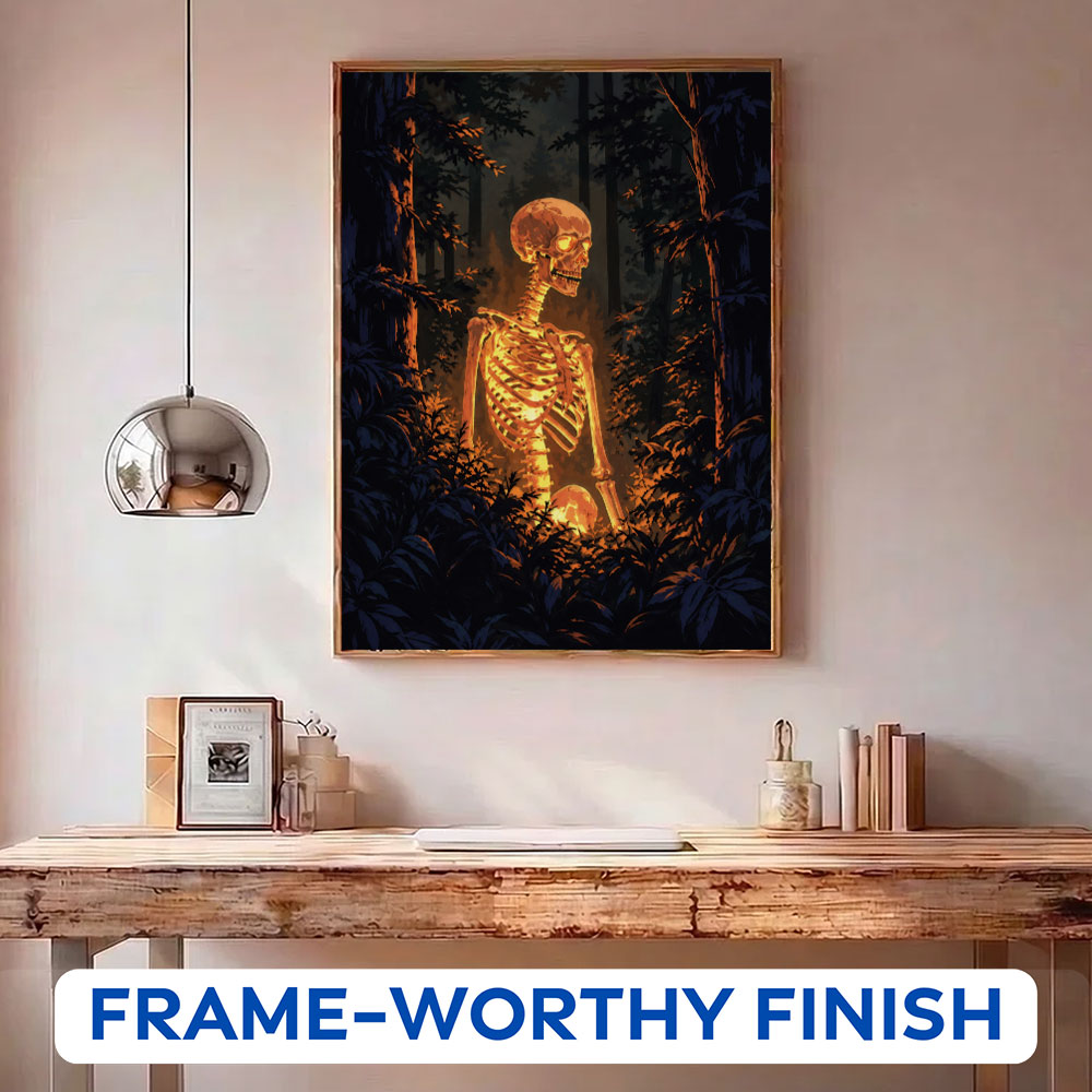 Glowing Skeleton in Forest | Paint by Numbers Kit