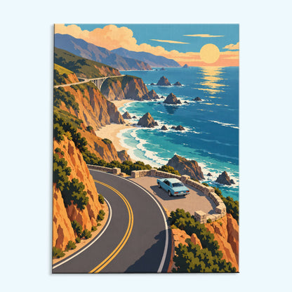 Coastal Roadster | Paint by Numbers Kit