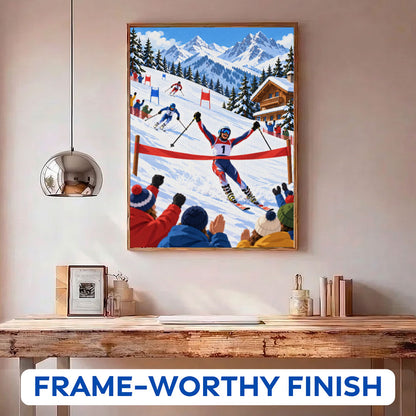 Victory on the Slopes | Paint by Numbers Kit