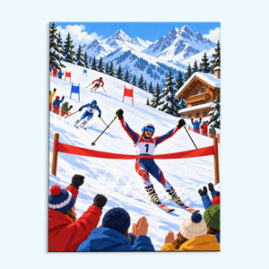Victory on the Slopes | Paint by Numbers Kit