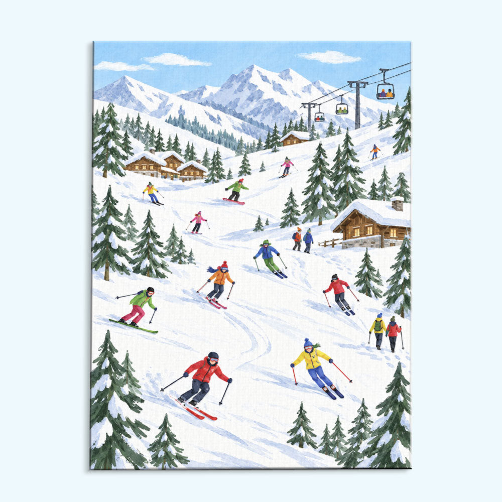 Winter Ski Paradise | Paint by Numbers Kit