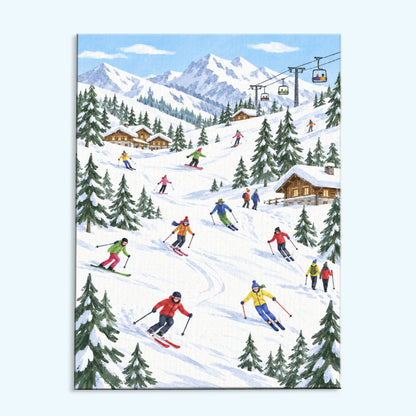 Winter Ski Paradise | Paint by Numbers Kit