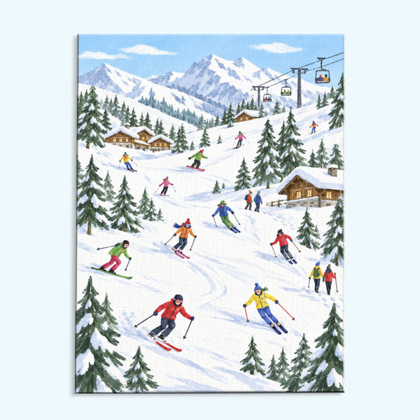 Winter Ski Paradise | Paint by Numbers Kit