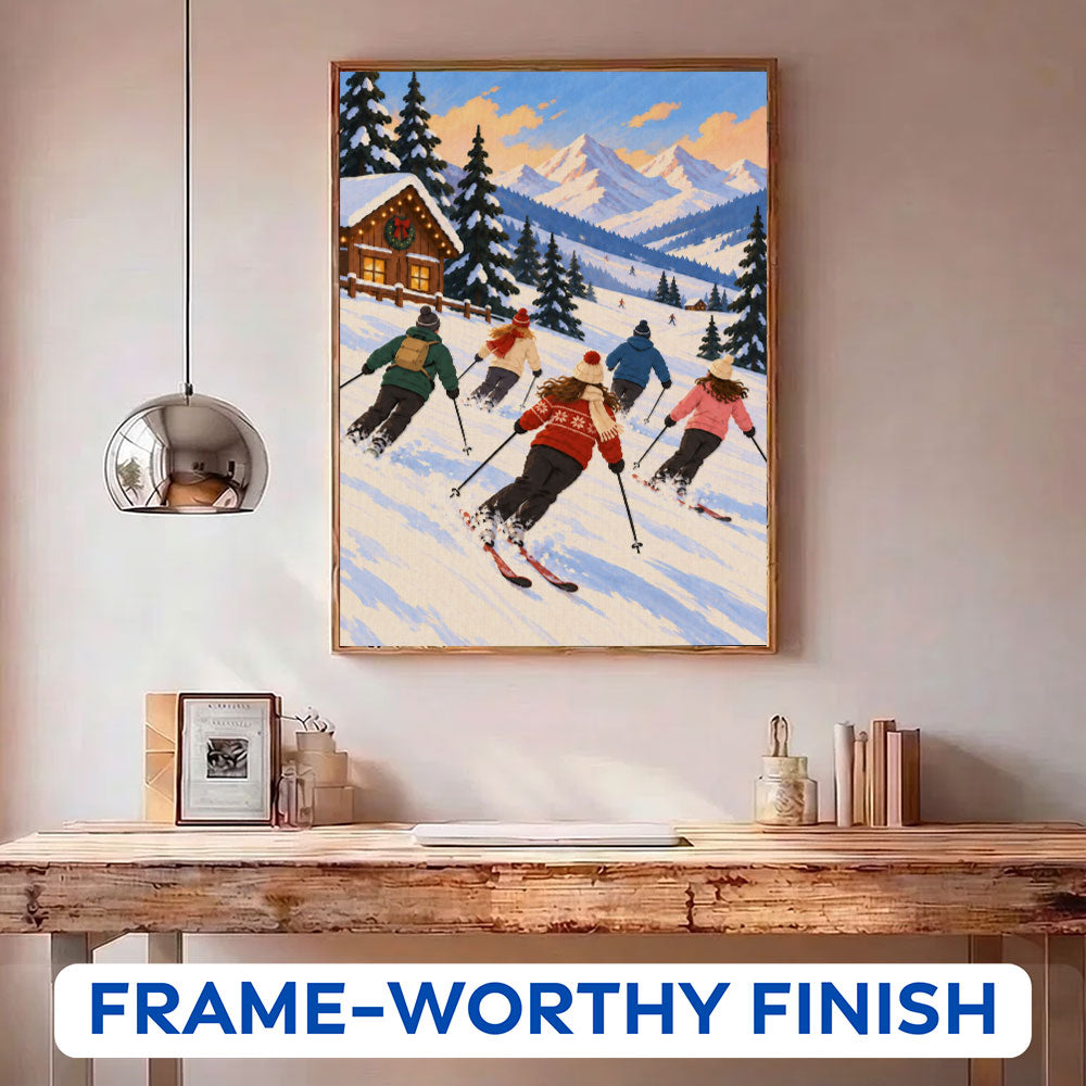 Skiing With Friends | Paint by Numbers Kit