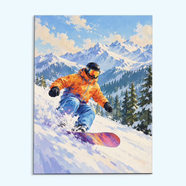Snowboard Rush | Paint by Numbers Kit