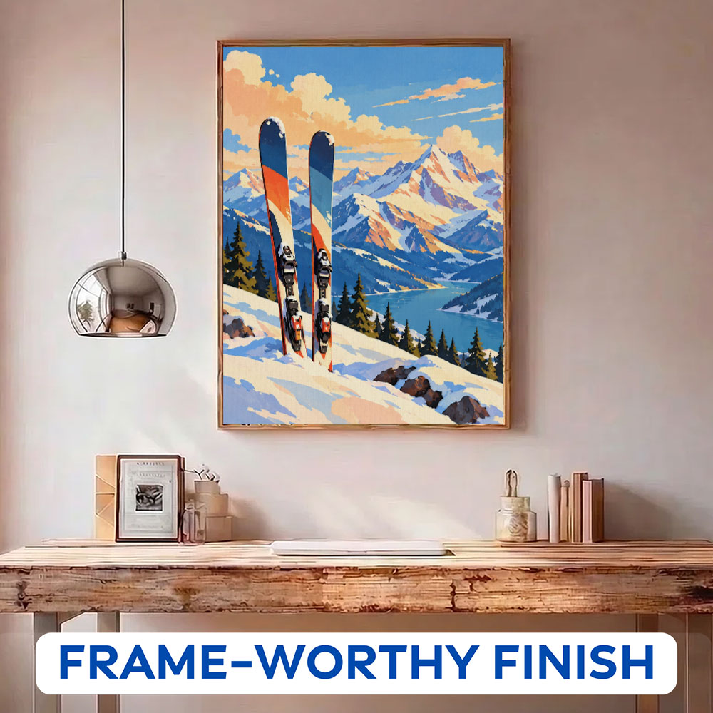 Skis With a View | Paint by Numbers Kit