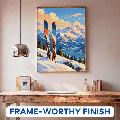 Skis With a View | Paint by Numbers Kit