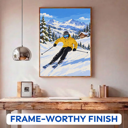 The Perfect Ski Run | Paint by Numbers Kit