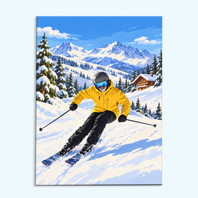 The Perfect Ski Run | Paint by Numbers Kit