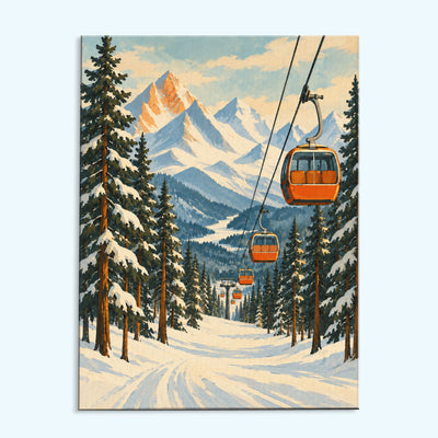 Alpine Gondola Ride | Paint by Numbers Kit
