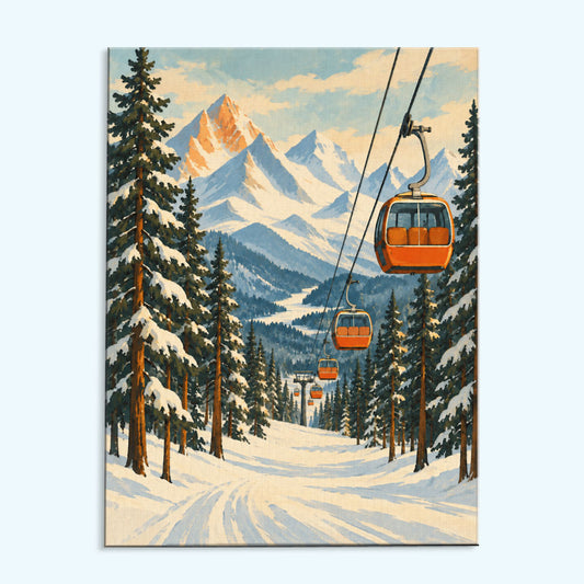 Alpine Gondola Ride | Paint by Numbers Kit