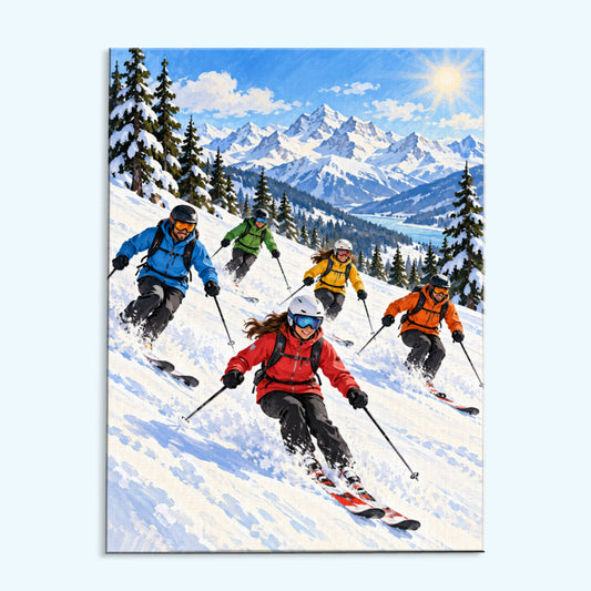 Ski Squad Adventure | Paint by Numbers Kit