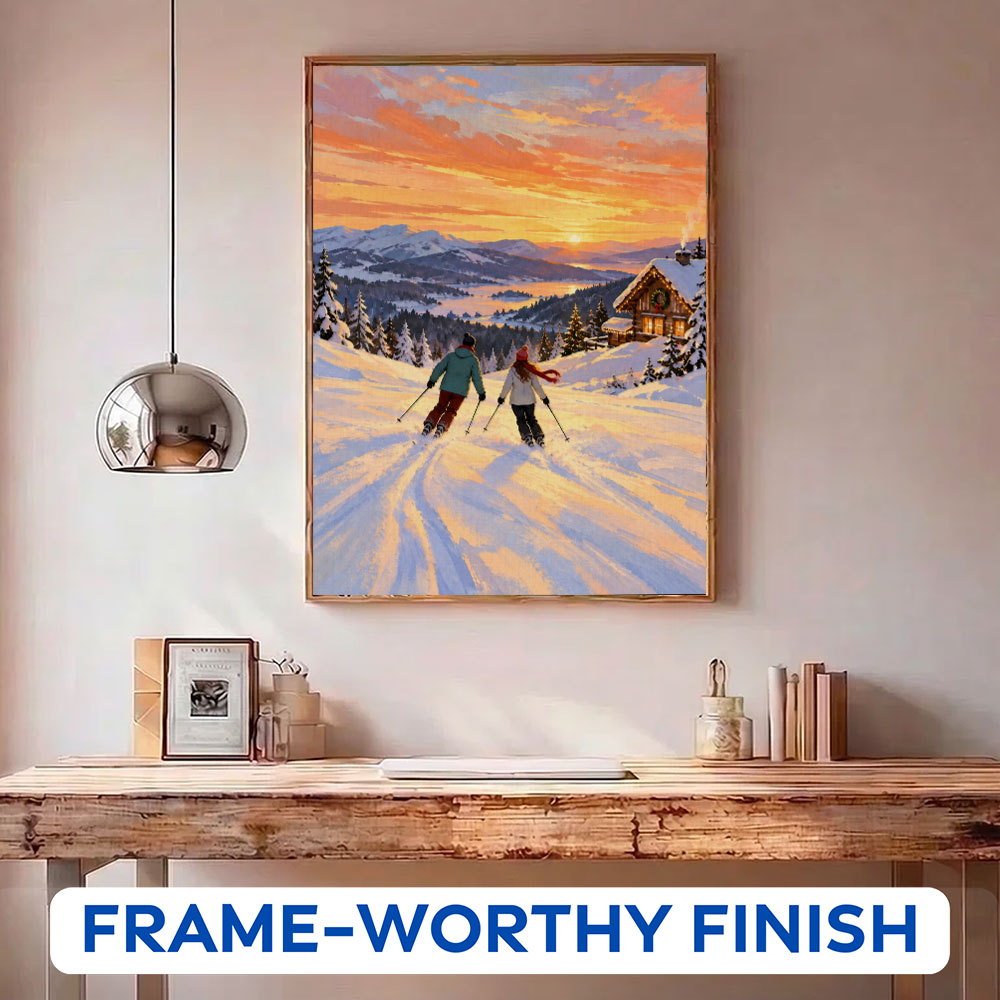 Golden Hour Ski Run | Paint by Numbers Kit